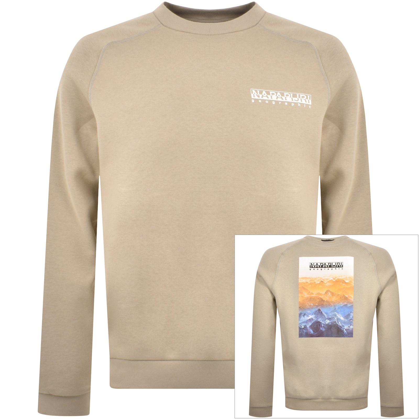 Shop Napapijri B Rollin C Sweatshirt Beige