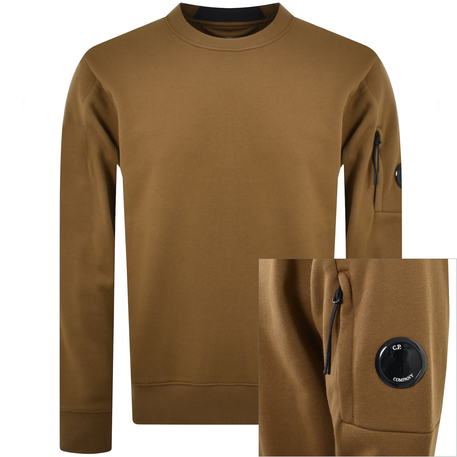 Shop C P Company Cp Company Diagonal Sweatshirt Brown