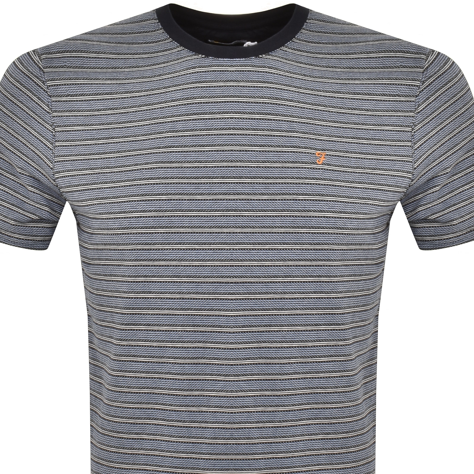 Shop Farah Vintage Wilmot Stripe T Shirt Navy