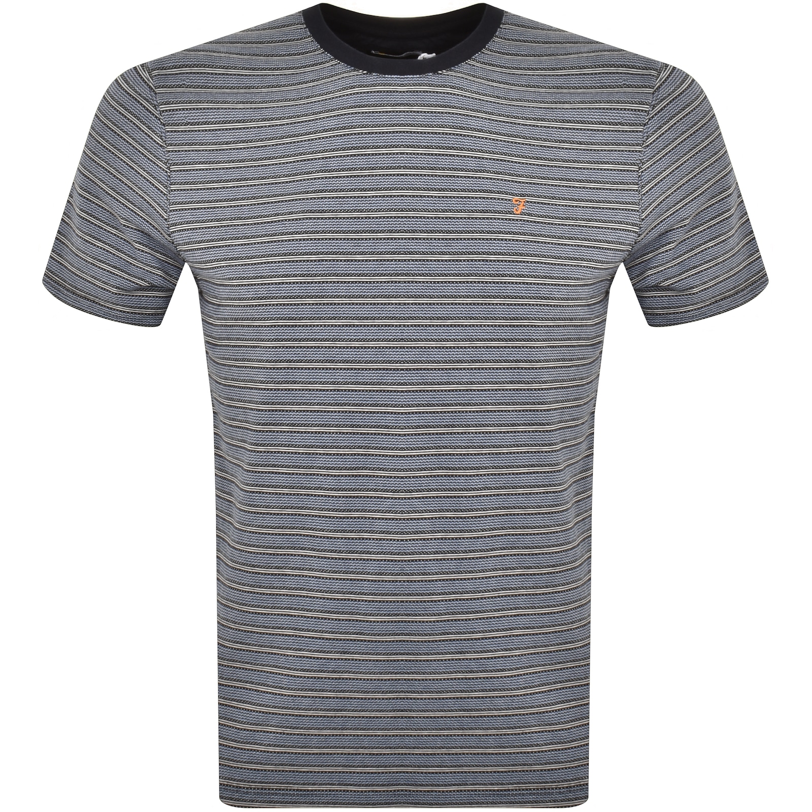 Shop Farah Vintage Wilmot Stripe T Shirt Navy