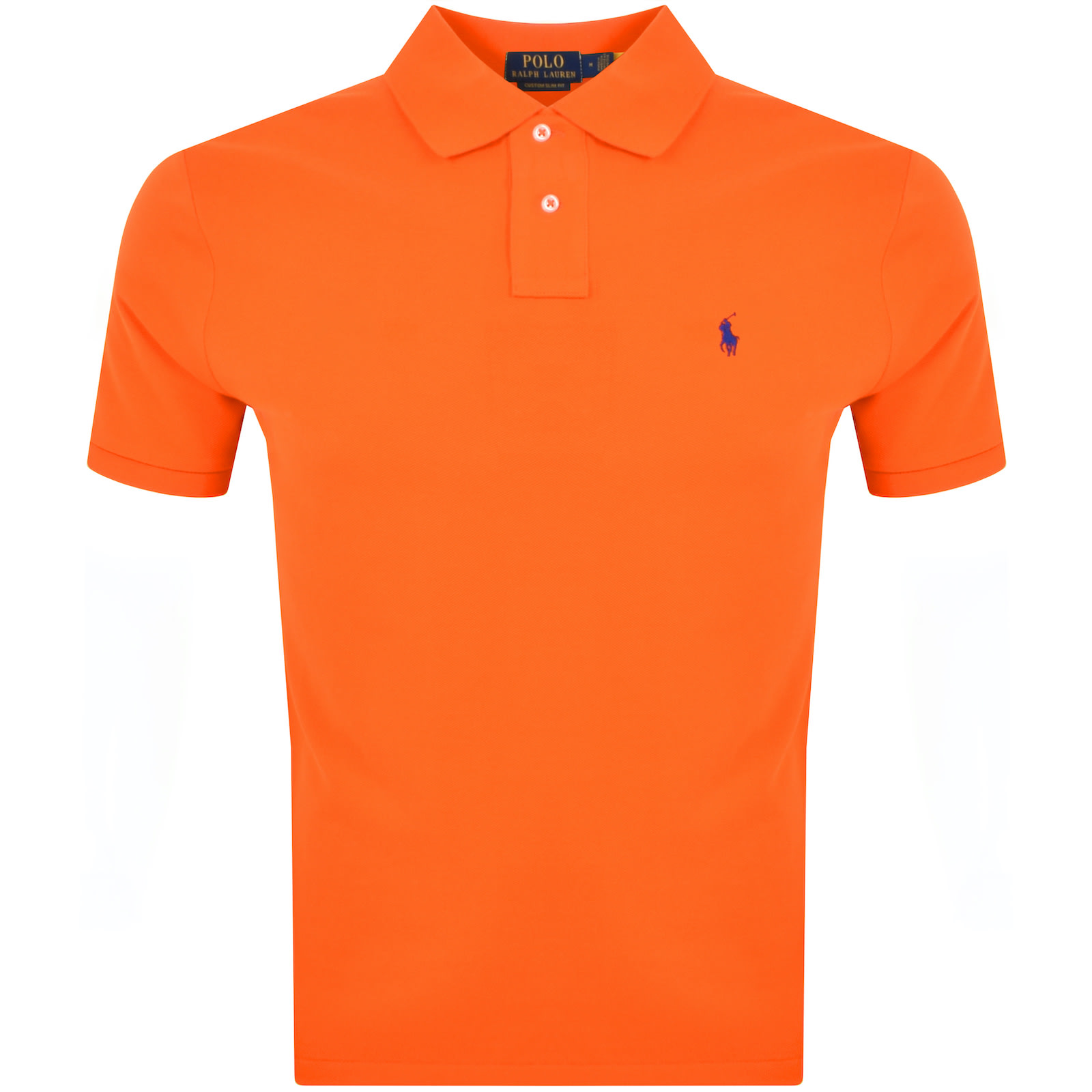 Shop Ralph Lauren Custom Slim Fit Polo T Shirt Orange