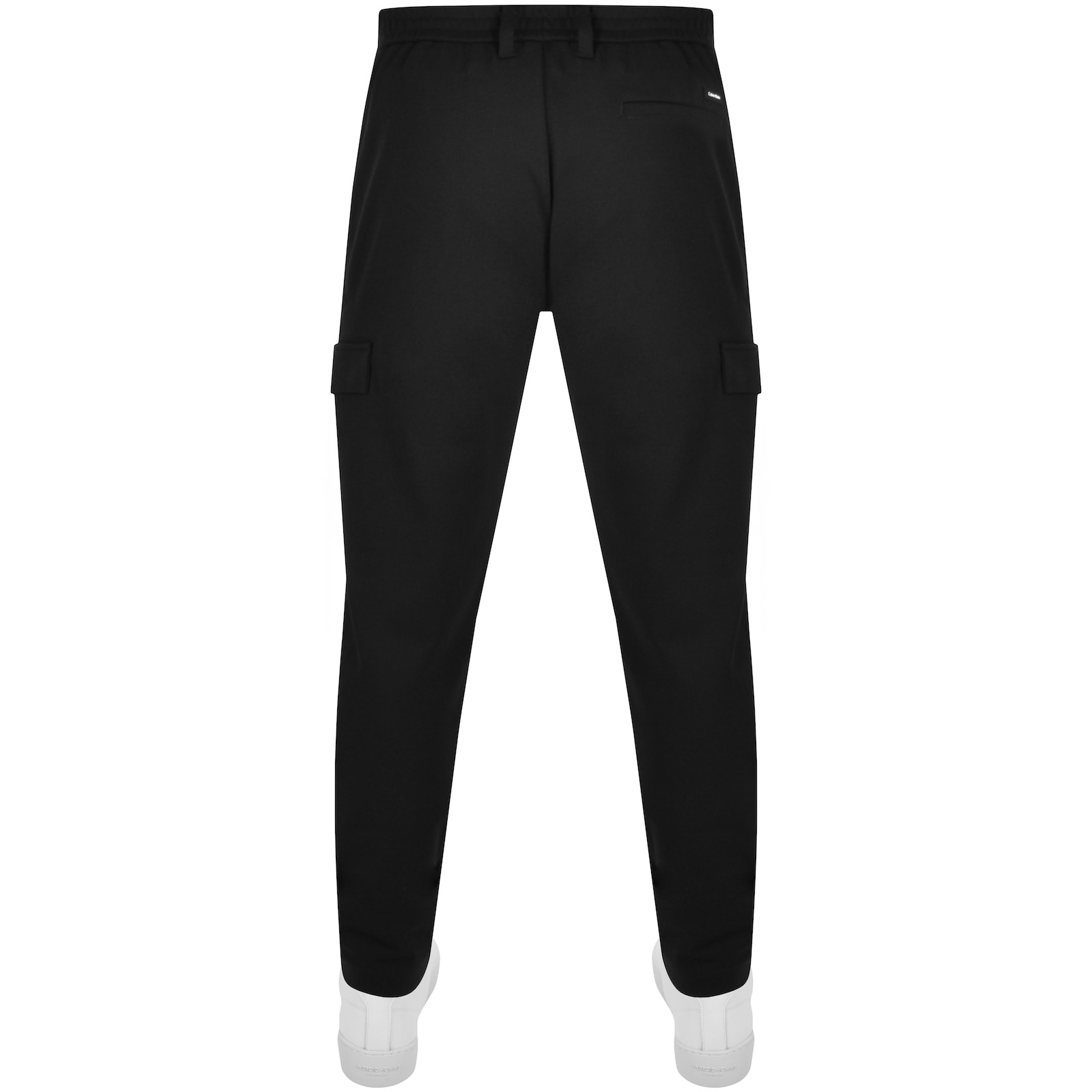 Shop Calvin Klein Tapered Fit Cargo Trousers Black