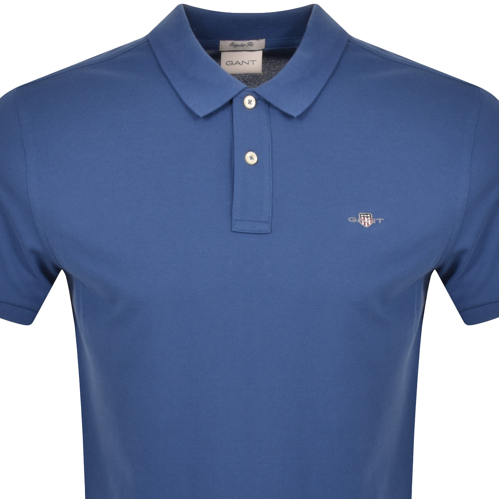 GANT GANT SHIELD PIQUE POLO T SHIRT BLUE 