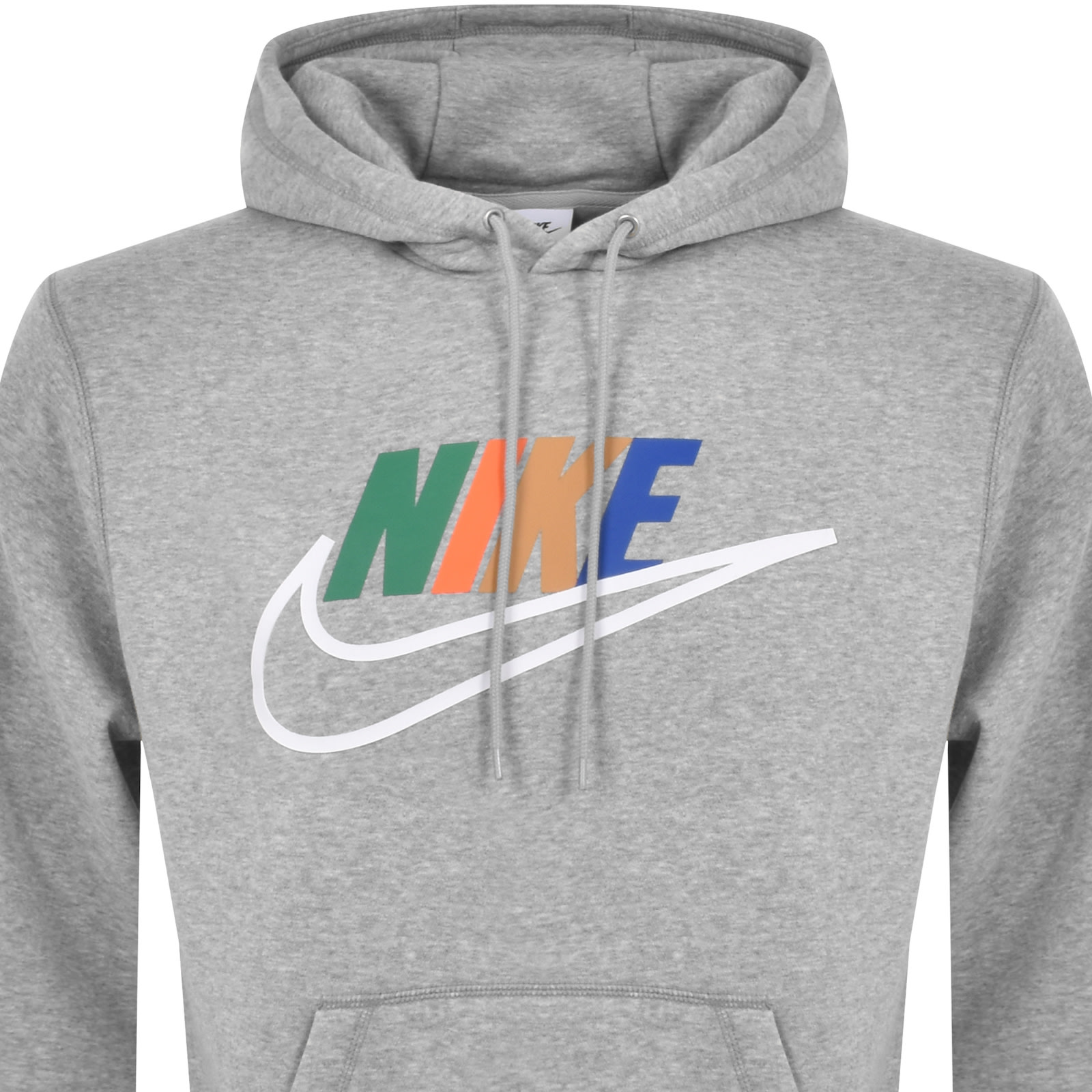 Shop Nike Swoosh Logo Hoodie Grey