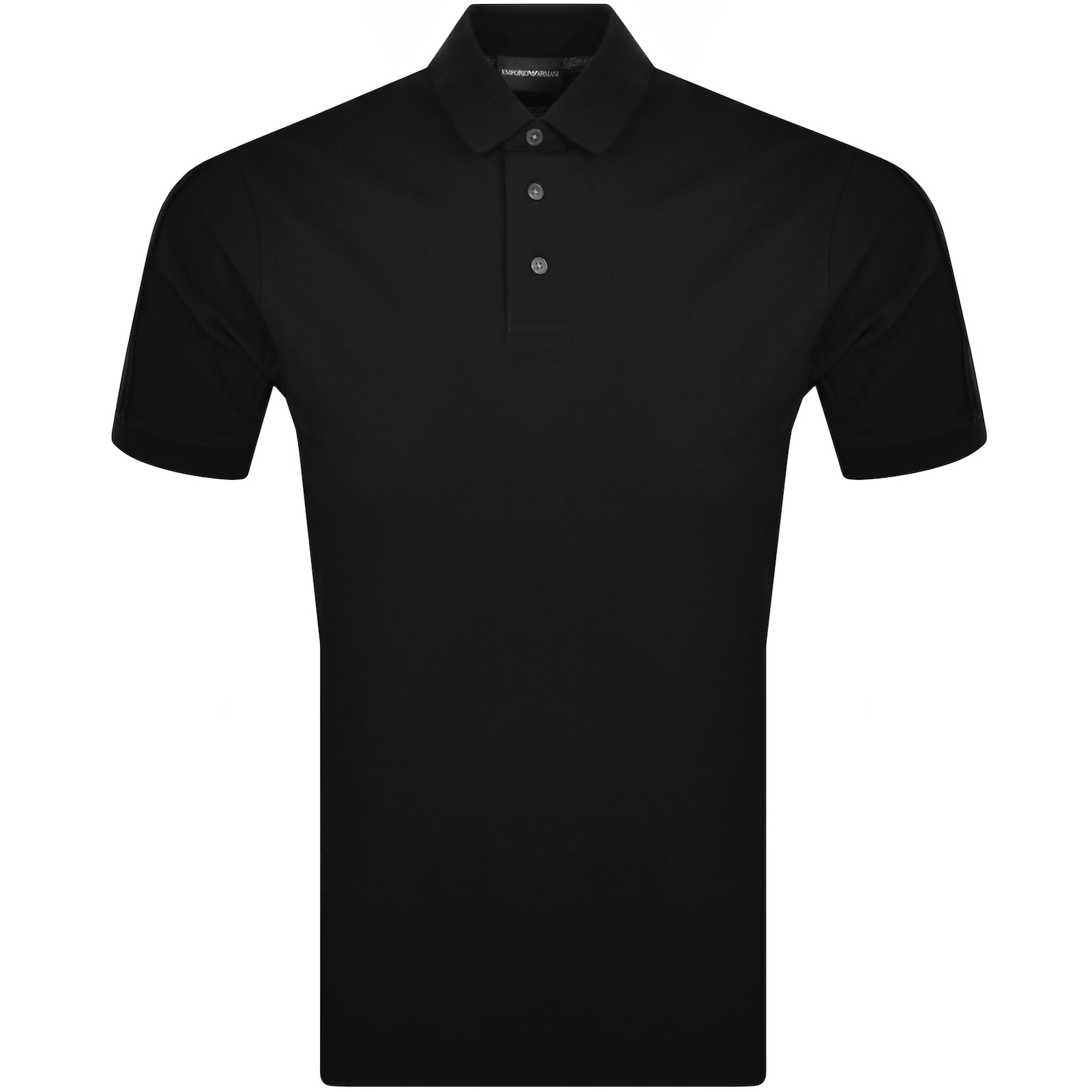 Shop Armani Collezioni Emporio Armani Short Sleeved Polo T Shirt Black