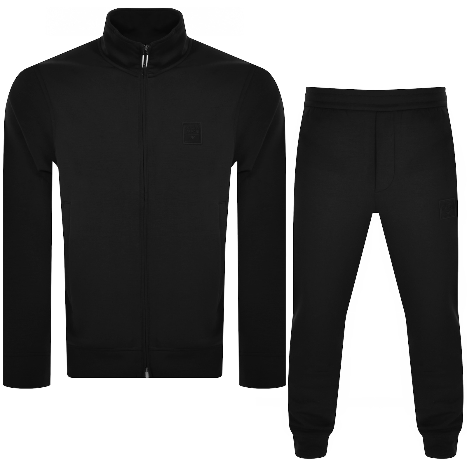 Shop Armani Collezioni Emporio Armani Full Zip Lounge Set Black