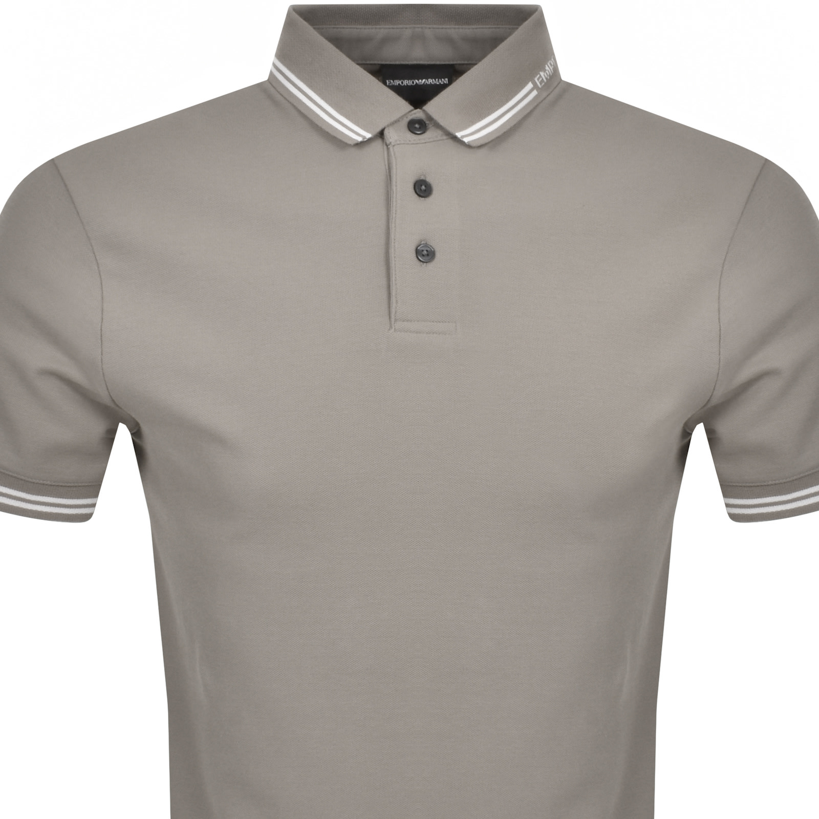 Armani Collezioni Emporio Armani Short Sleeved Polo T Shirt Beige In Beige