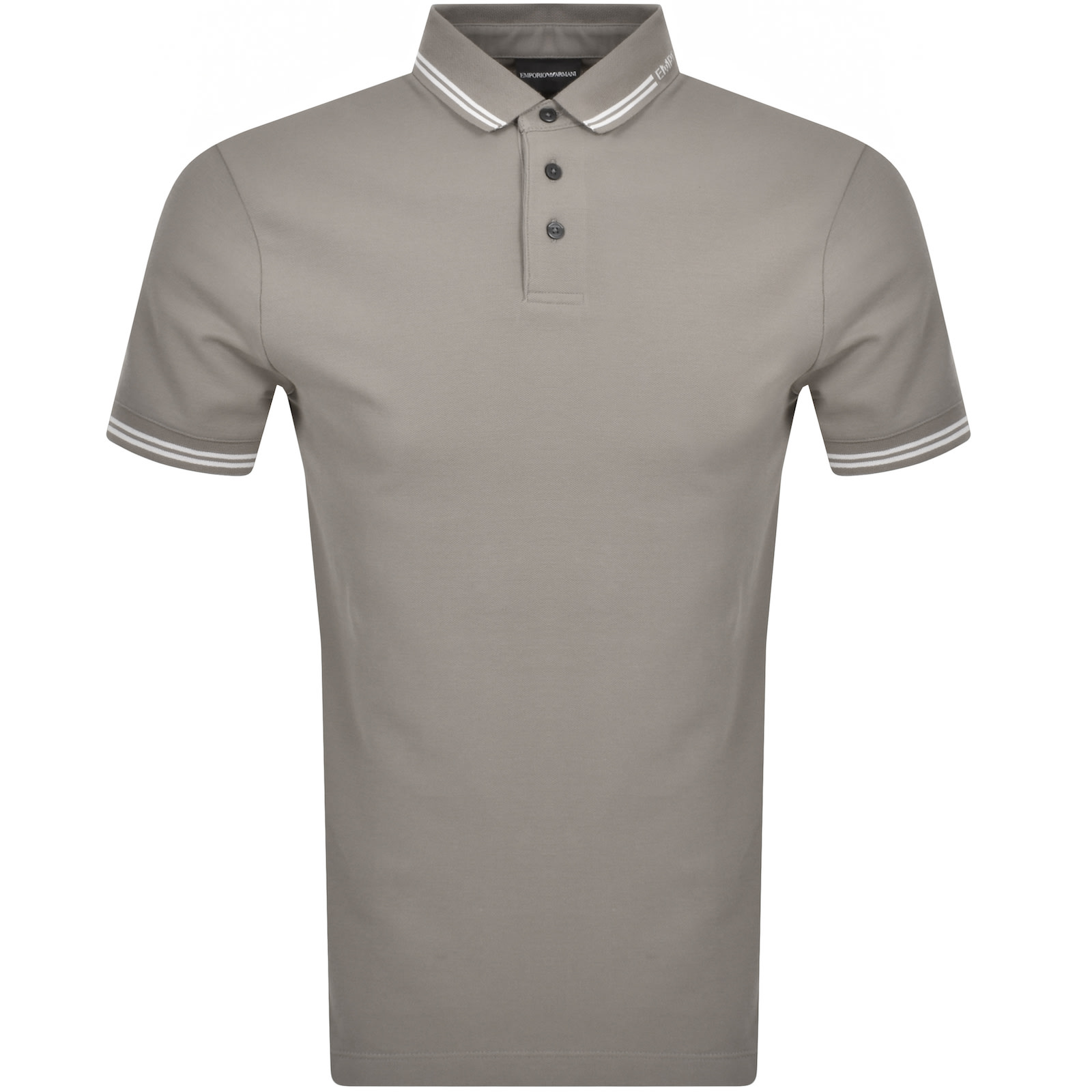 Armani Collezioni Emporio Armani Short Sleeved Polo T Shirt Beige In Beige