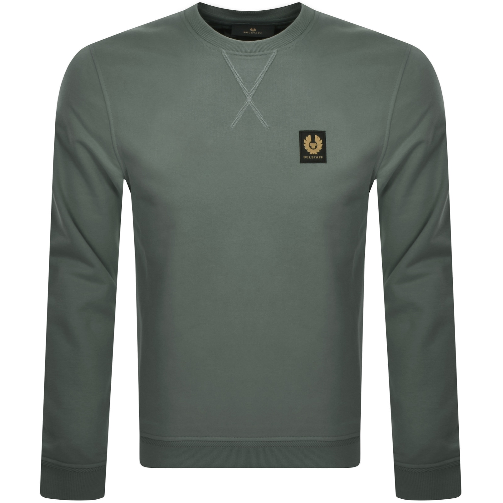 Shop Belstaff Crew Neck Sweatshirt Green