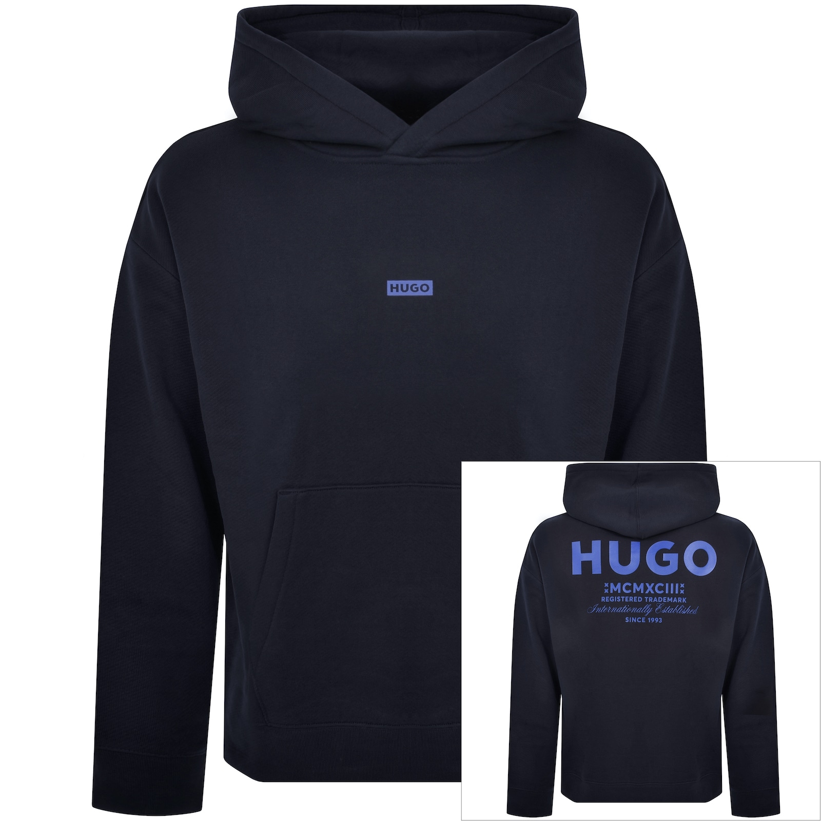 Shop Hugo Blue Nazardo Hoodie Navy