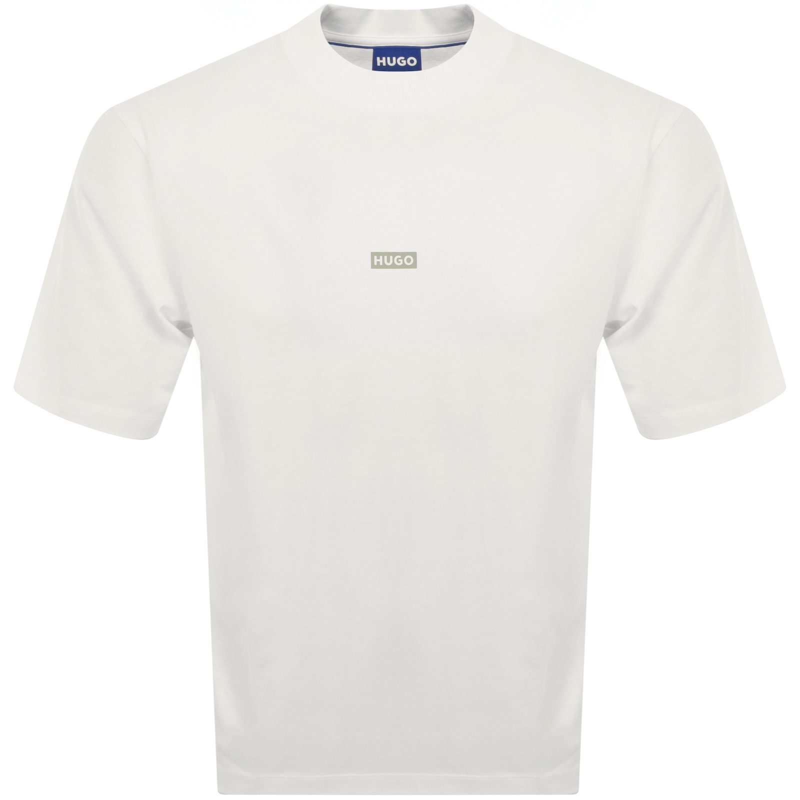 Shop Hugo Blue Nalono T Shirt White