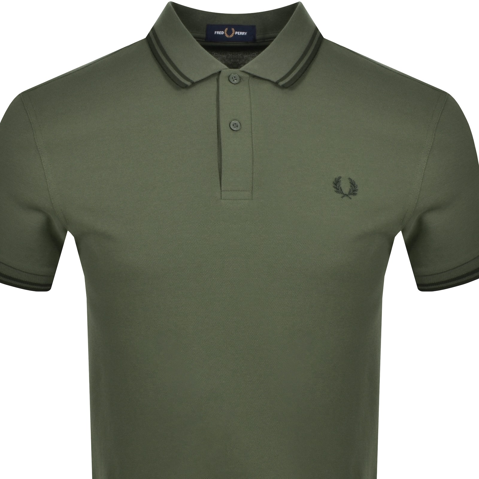 Shop Fred Perry Twin Tipped Polo T Shirt Green