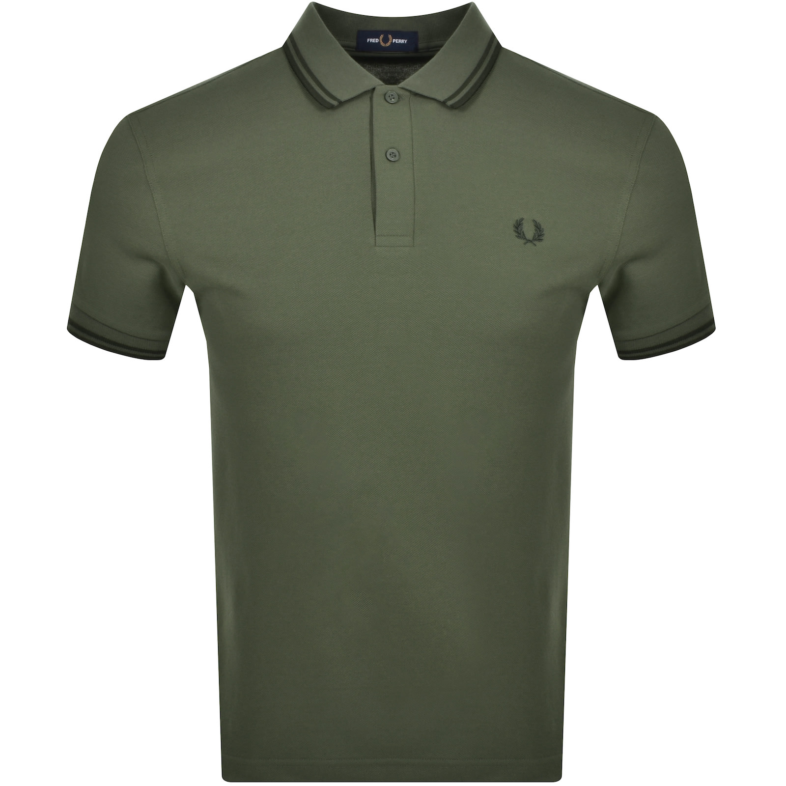 Shop Fred Perry Twin Tipped Polo T Shirt Green