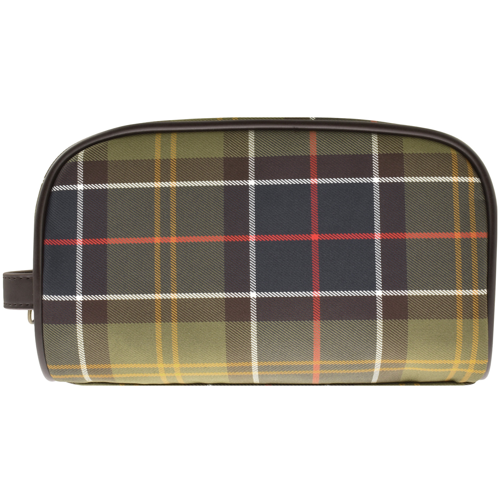 Shop Barbour Tartan Wash Bag In Green