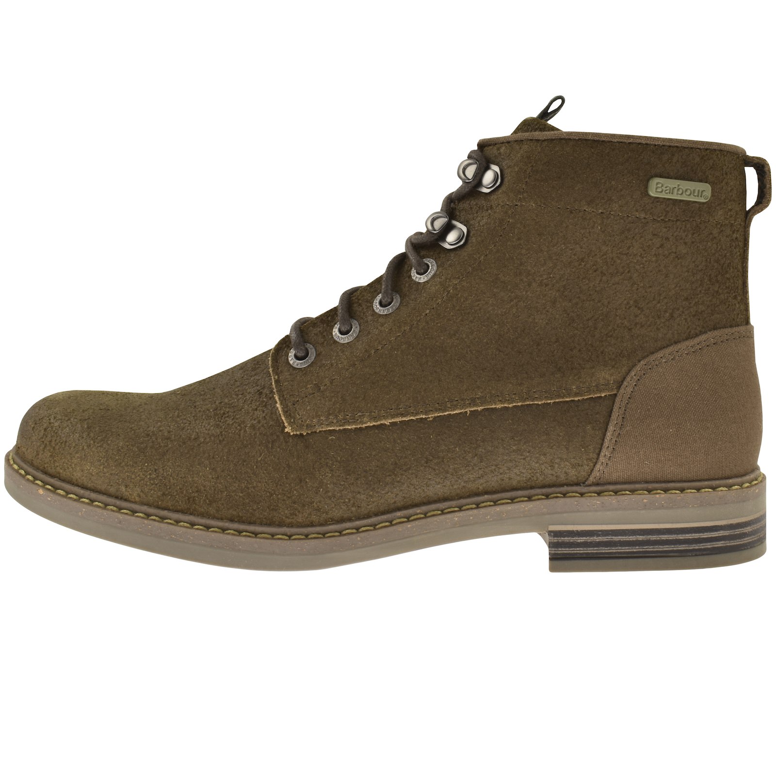 Barbour Deckham Boots Khaki In Green