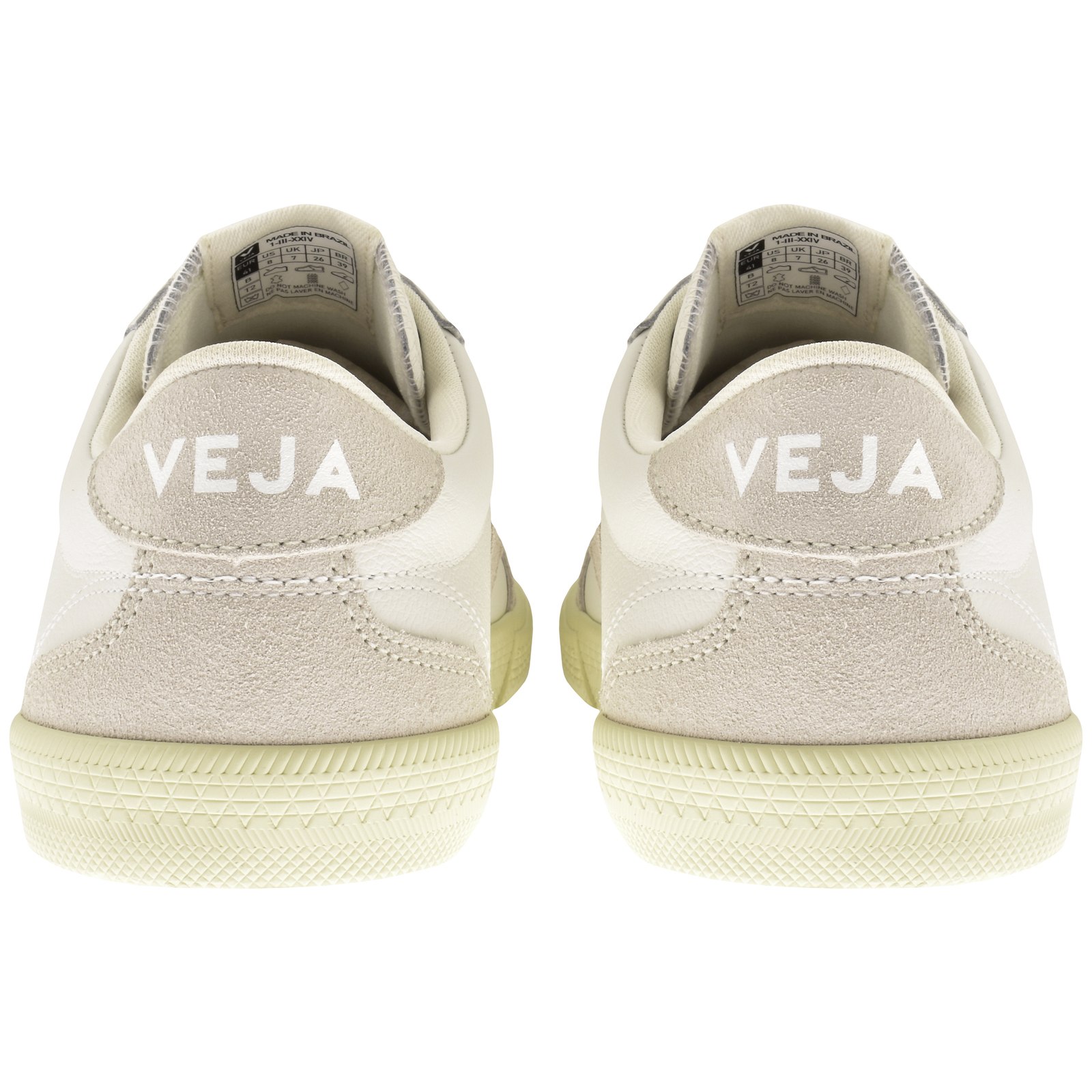 Shop Veja Volley Leather Trainers White