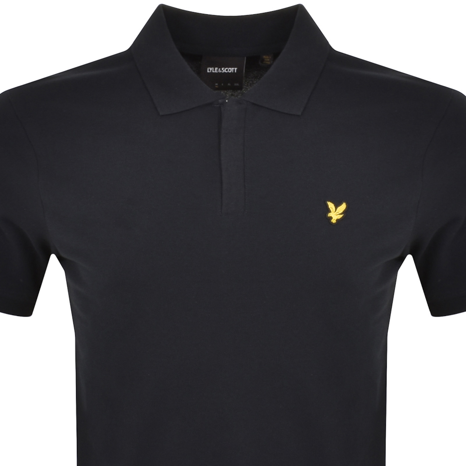 Shop Lyle & Scott Lyle And Scott Zip Polo T Shirt Navy