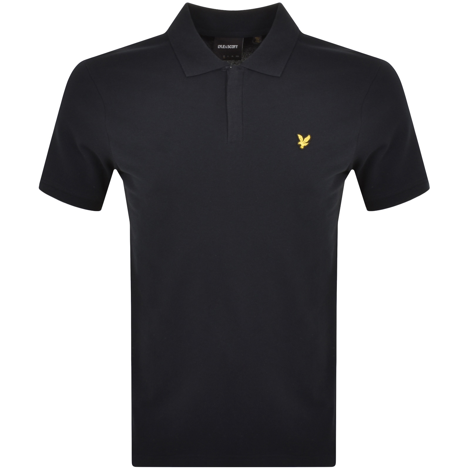 Shop Lyle & Scott Lyle And Scott Zip Polo T Shirt Navy