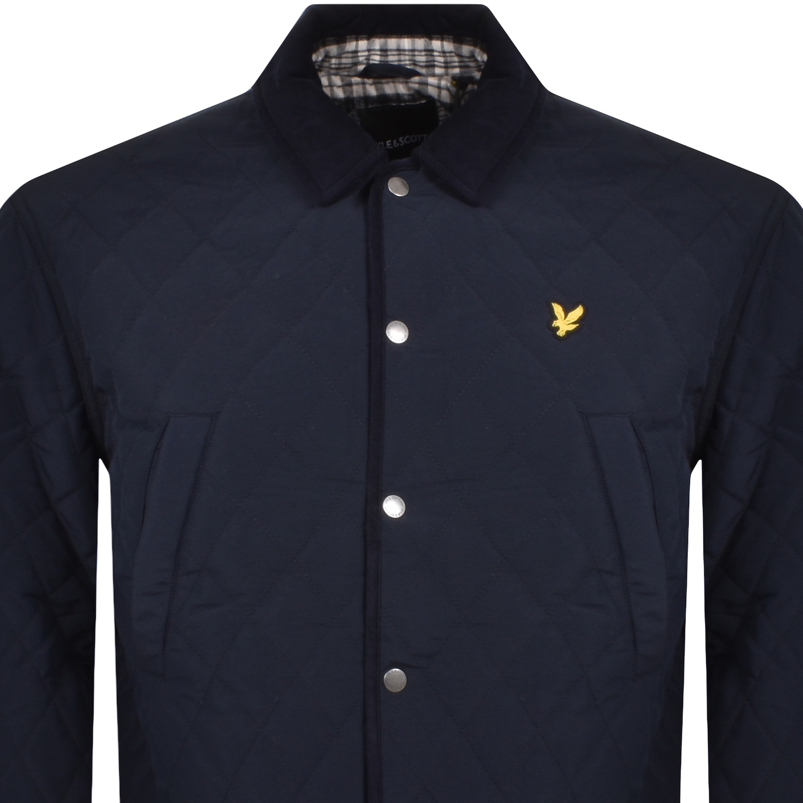 Shop Lyle & Scott Lyle And Scott Quilted Jacket Navy