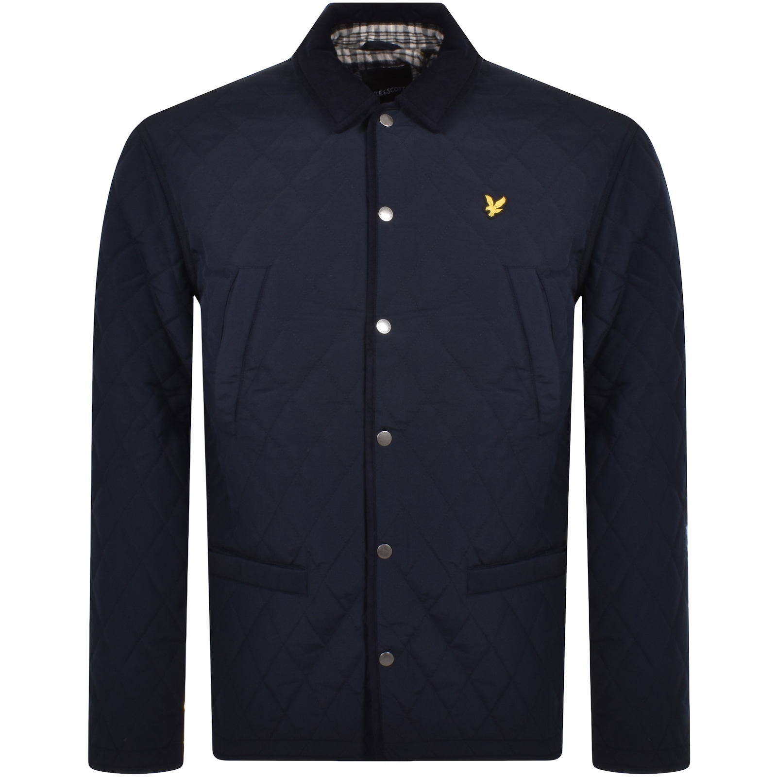 Shop Lyle & Scott Lyle And Scott Quilted Jacket Navy