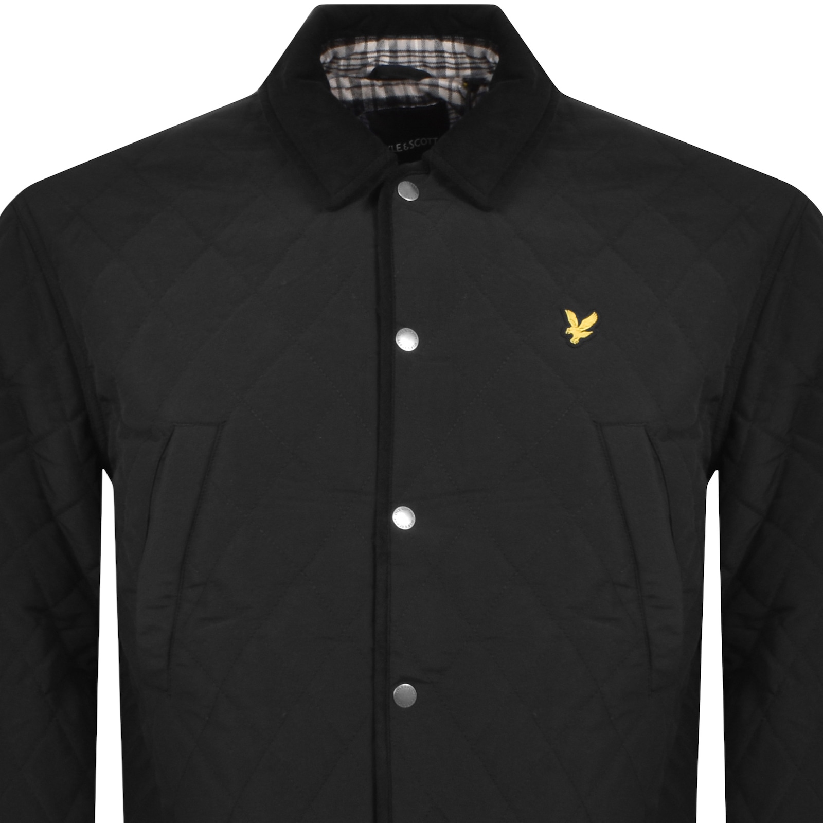 Shop Lyle & Scott Lyle And Scott Quilted Jacket Black