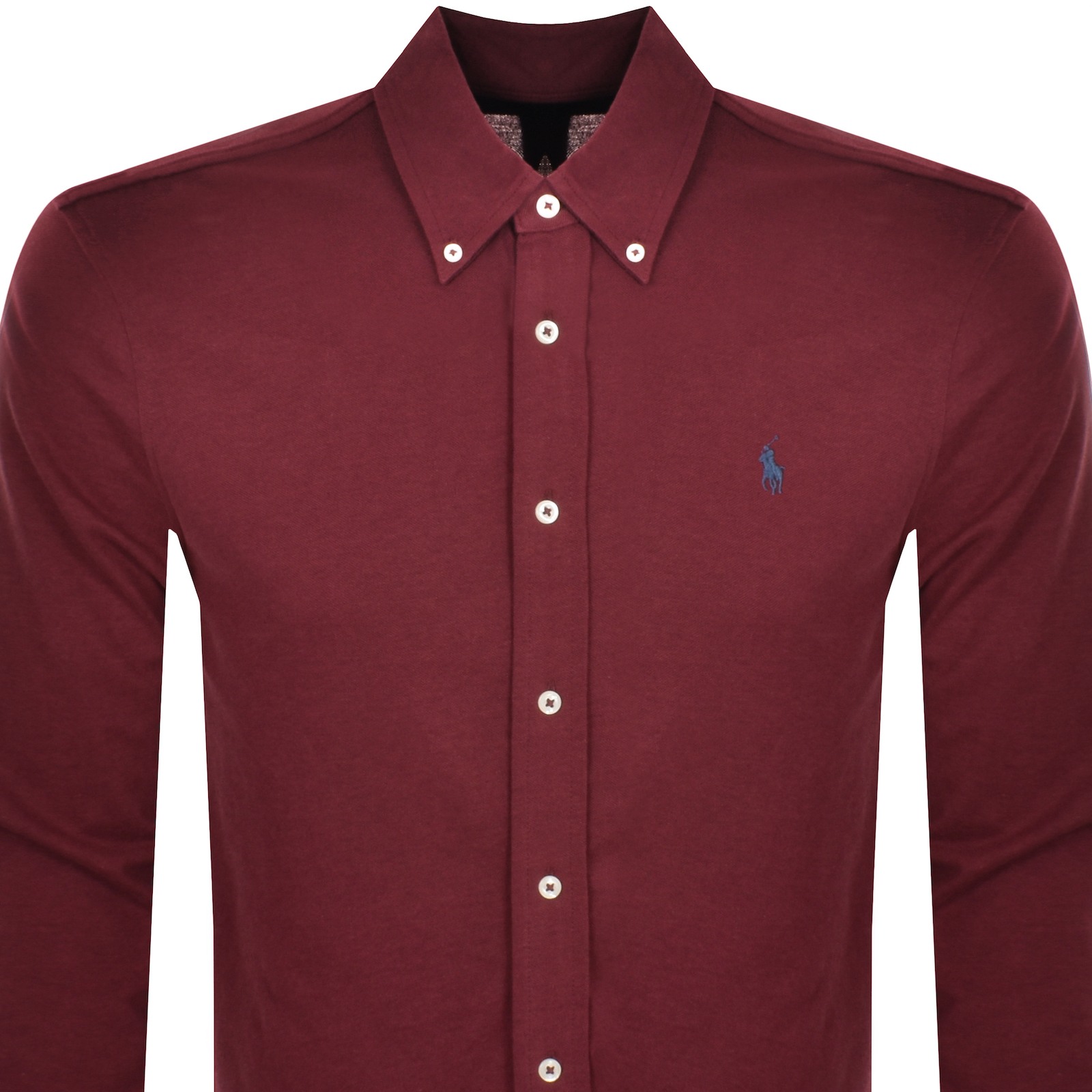 Shop Ralph Lauren Featherweight Shirt Burgundy