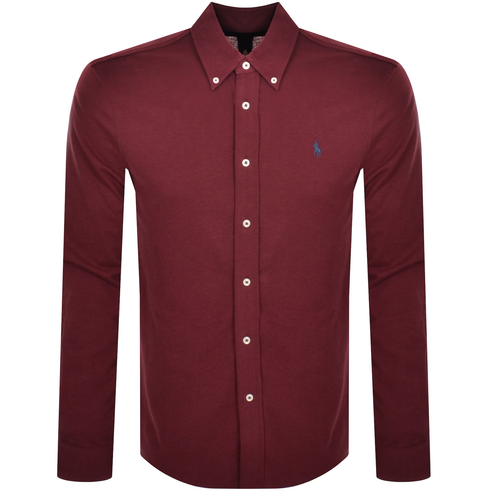 Shop Ralph Lauren Featherweight Shirt Burgundy