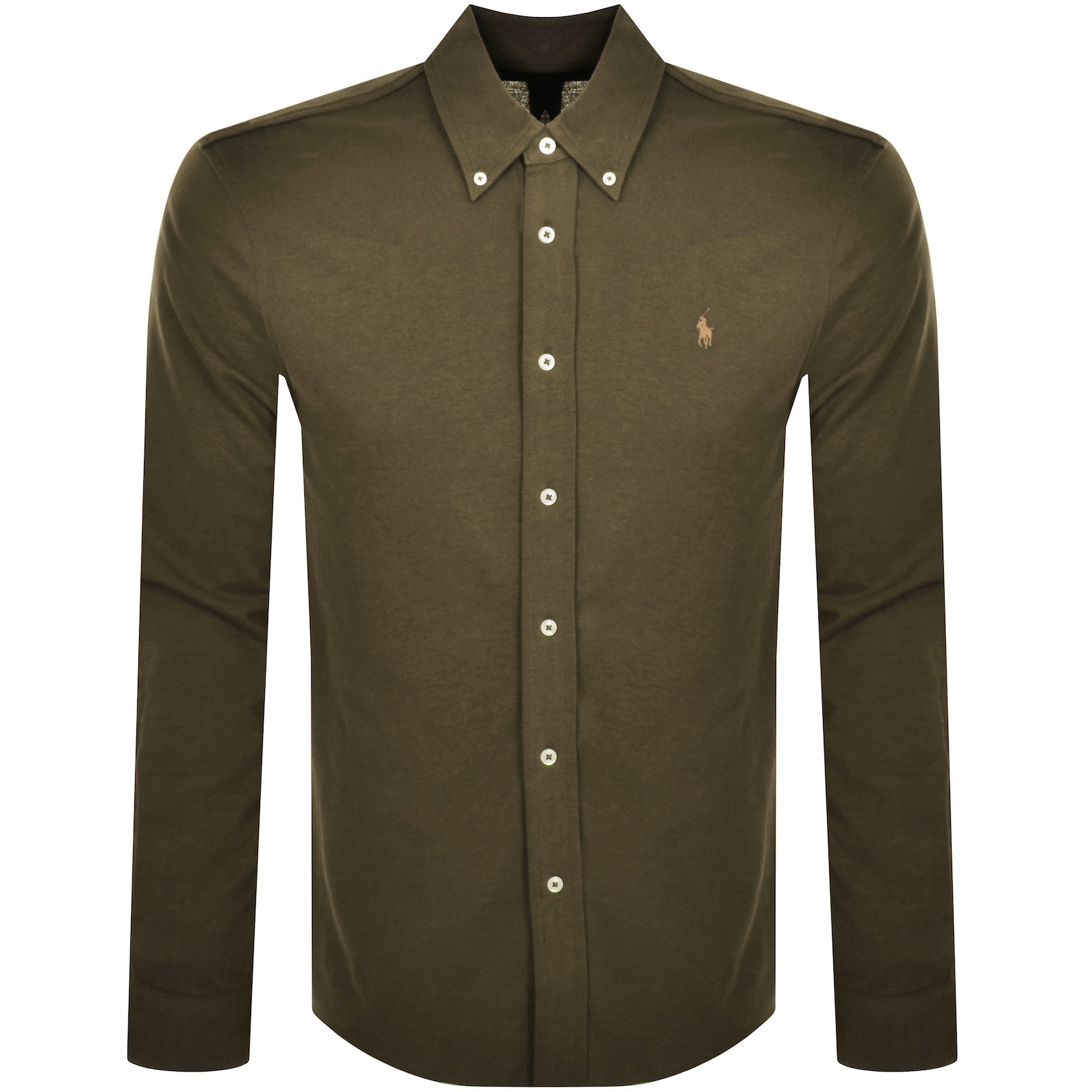 Shop Ralph Lauren Featherweight Mesh Shirt Green