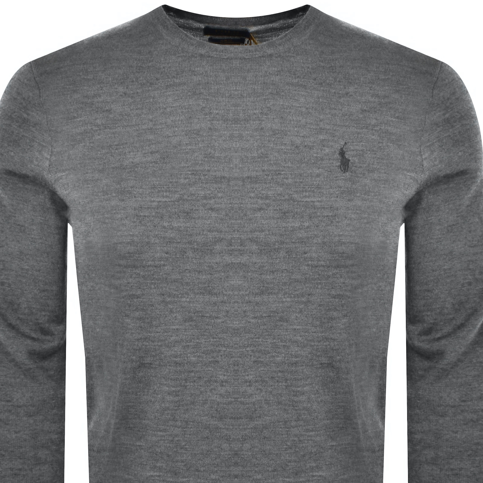 Shop Ralph Lauren Slim Fit Wool Knit Jumper Grey