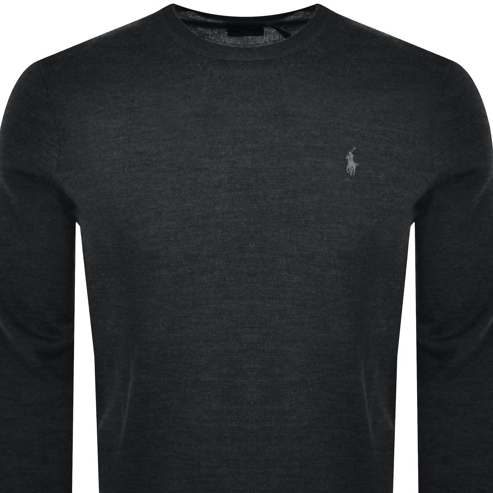 Shop Ralph Lauren Slim Fit Wool Knit Jumper Grey