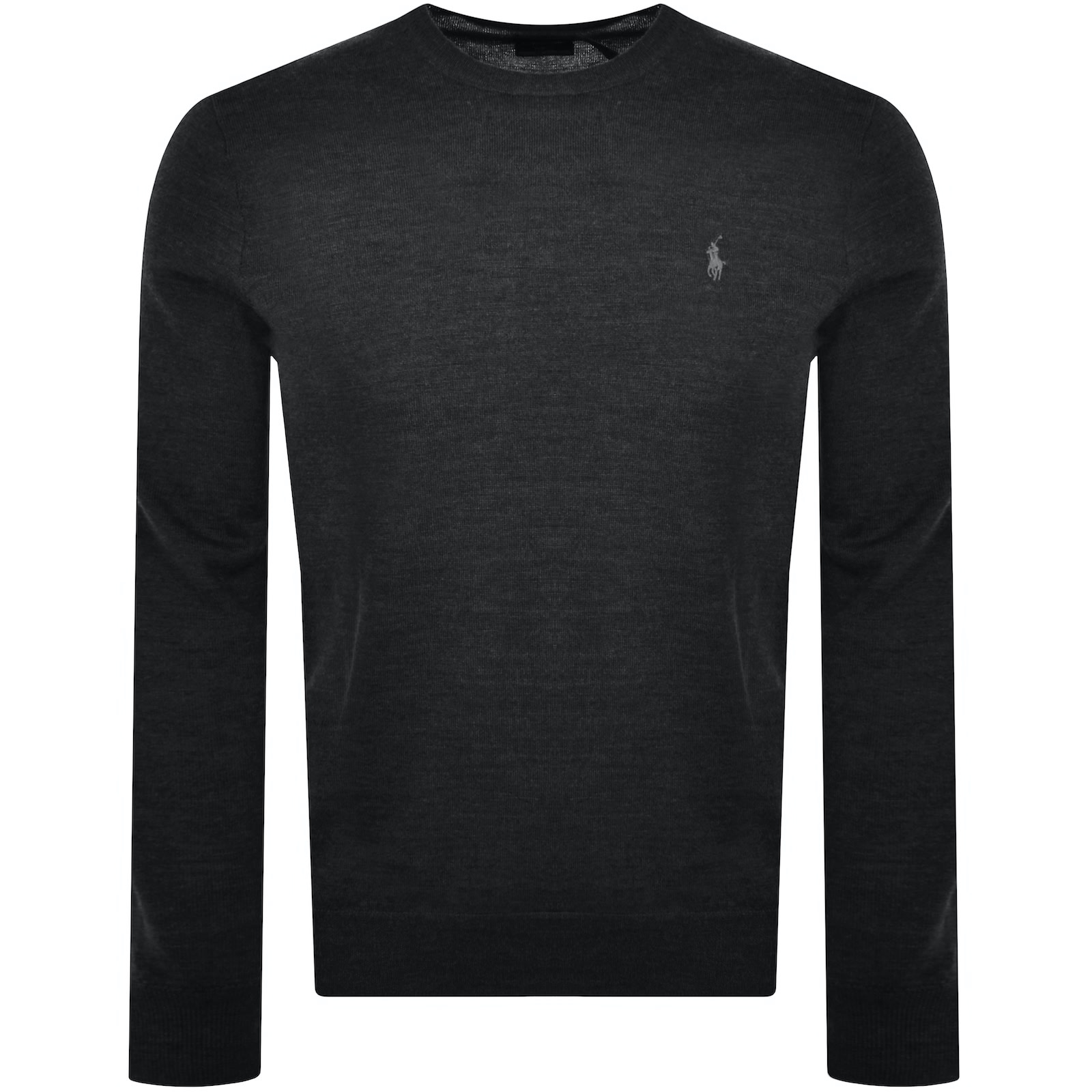 Shop Ralph Lauren Slim Fit Wool Knit Jumper Grey