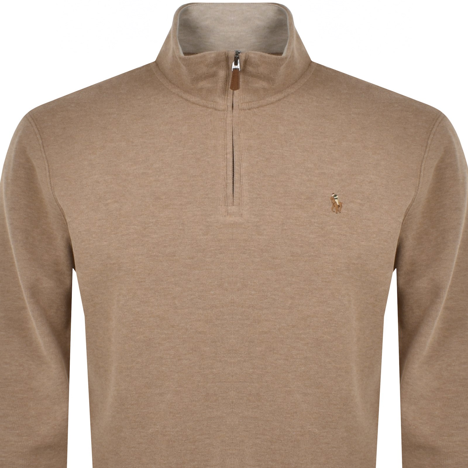 Shop Ralph Lauren Quarter Zip Sweatshirt Brown