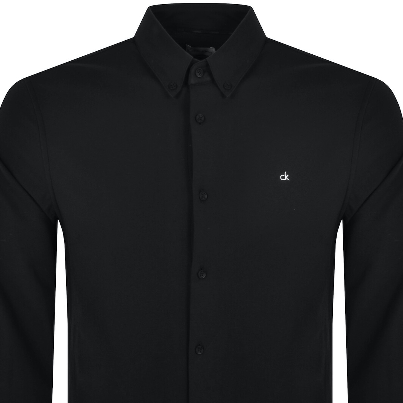 Shop Calvin Klein Regular Fit Pique Shirt Black