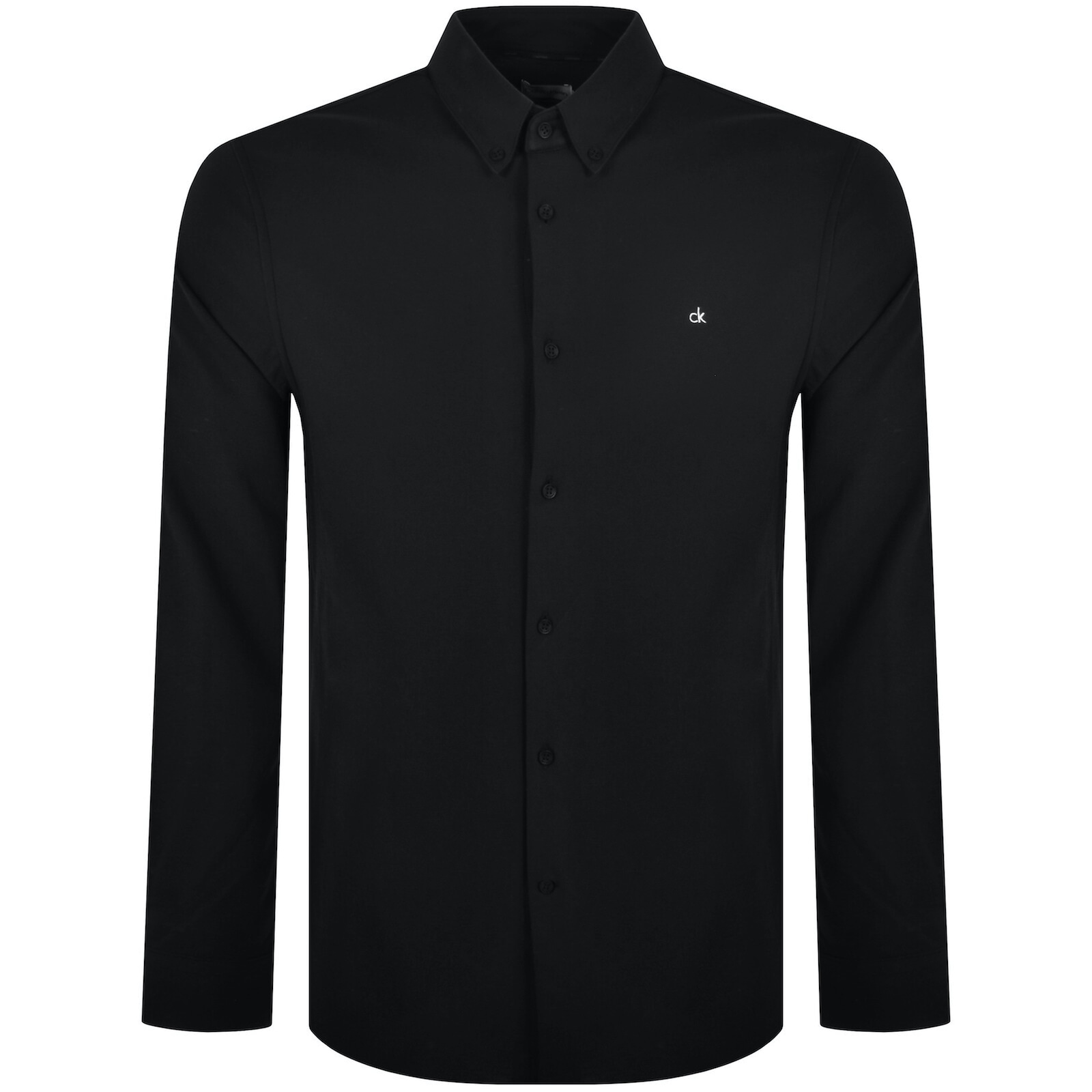 Shop Calvin Klein Regular Fit Pique Shirt Black