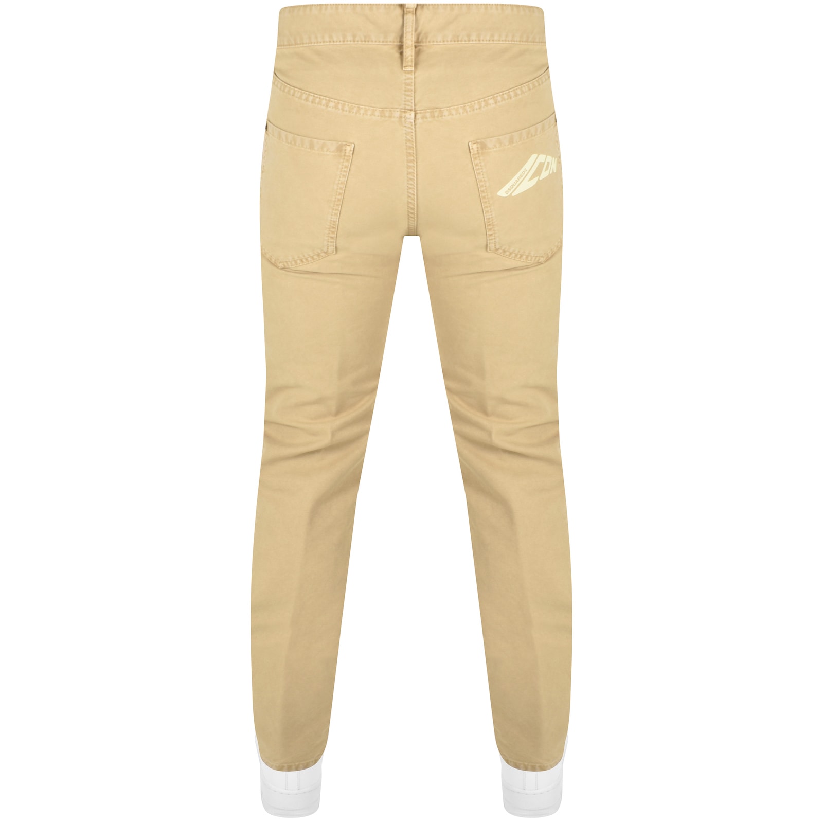 Shop Dsquared2 642 Straight Fit Jeans Beige