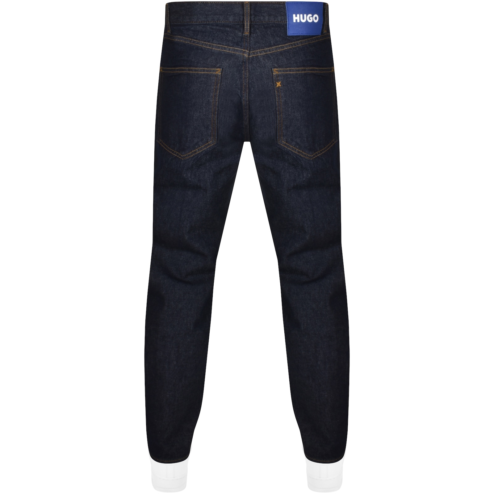 Shop Hugo Blue Straight Fit Jonah Dark Wash Jeans