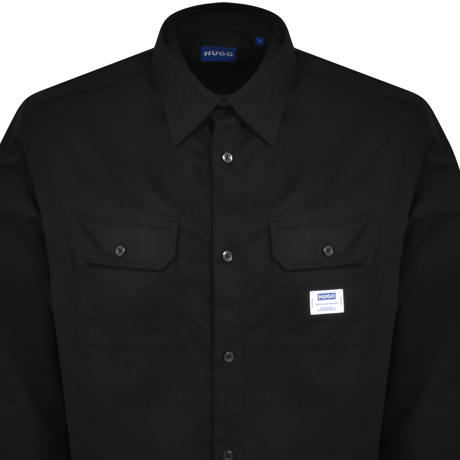 Shop Hugo Blue Ekynone Long Sleeve Shirt Black