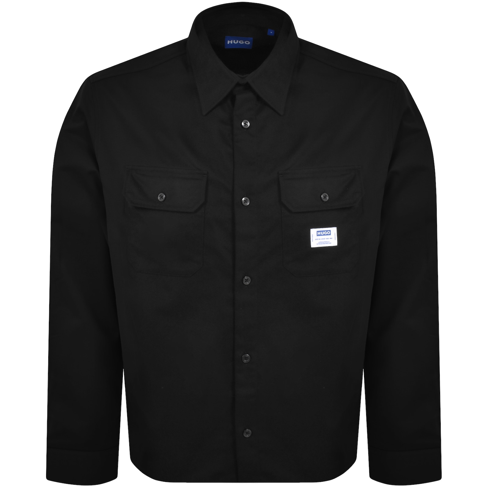 Shop Hugo Blue Ekynone Long Sleeve Shirt Black