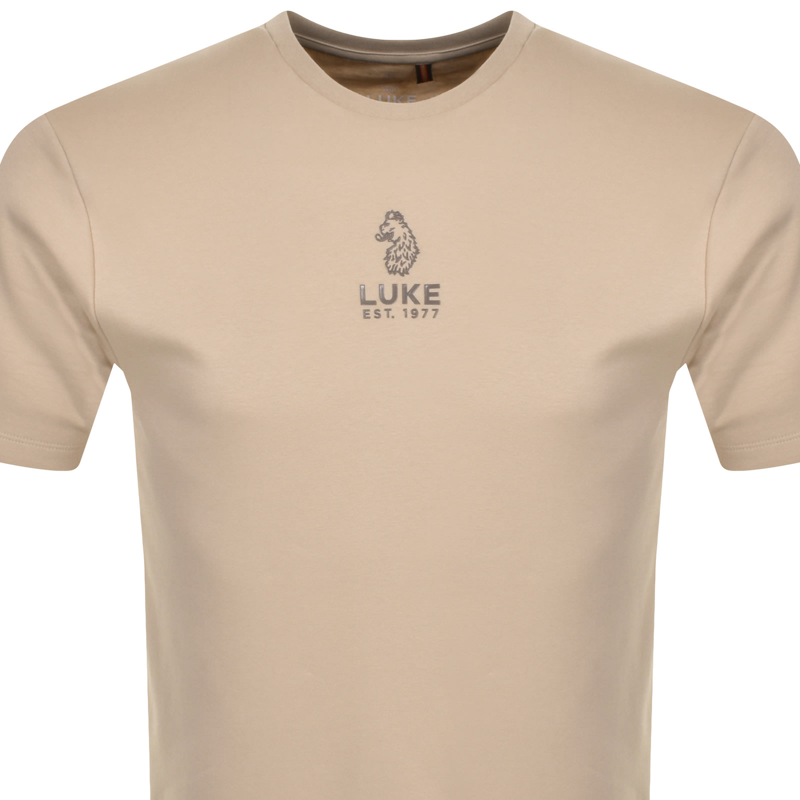 Luke 1977 Centre Fold T Shirt Beige In Beige