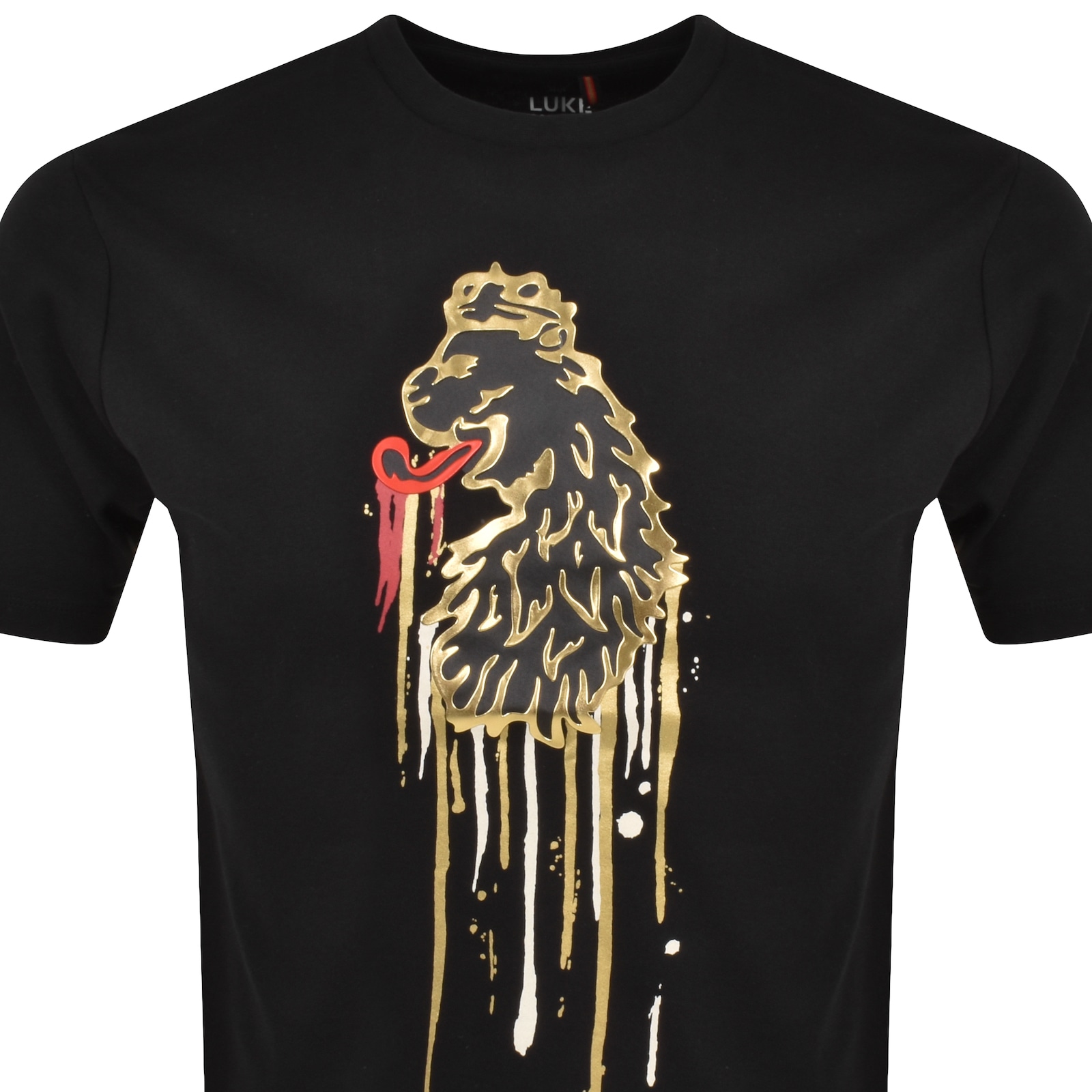 Shop Luke 1977 Drip Tease Foil T Shirt Black