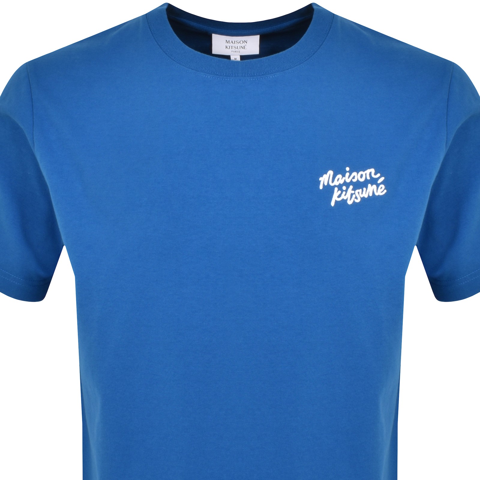 Shop Maison Kitsuné Maison Kitsune Handwriting T Shirt Blue