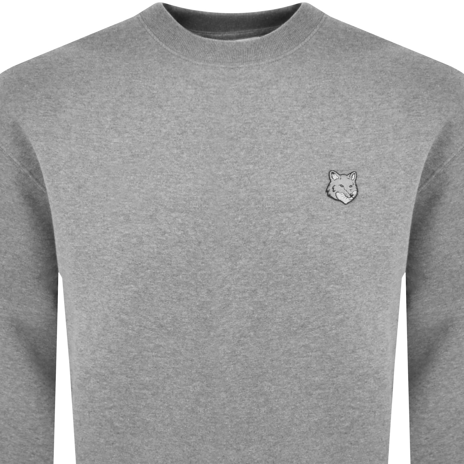 Maison Kitsuné Maison Kitsune Fox Head Patch Sweatshirt Grey In Grey