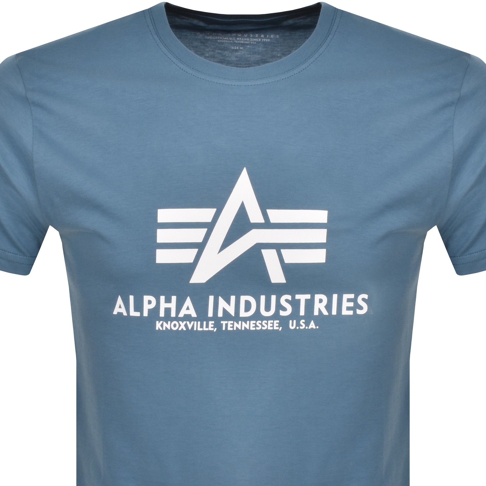 Shop Alpha Industries Basic Logo T Shirt Blue