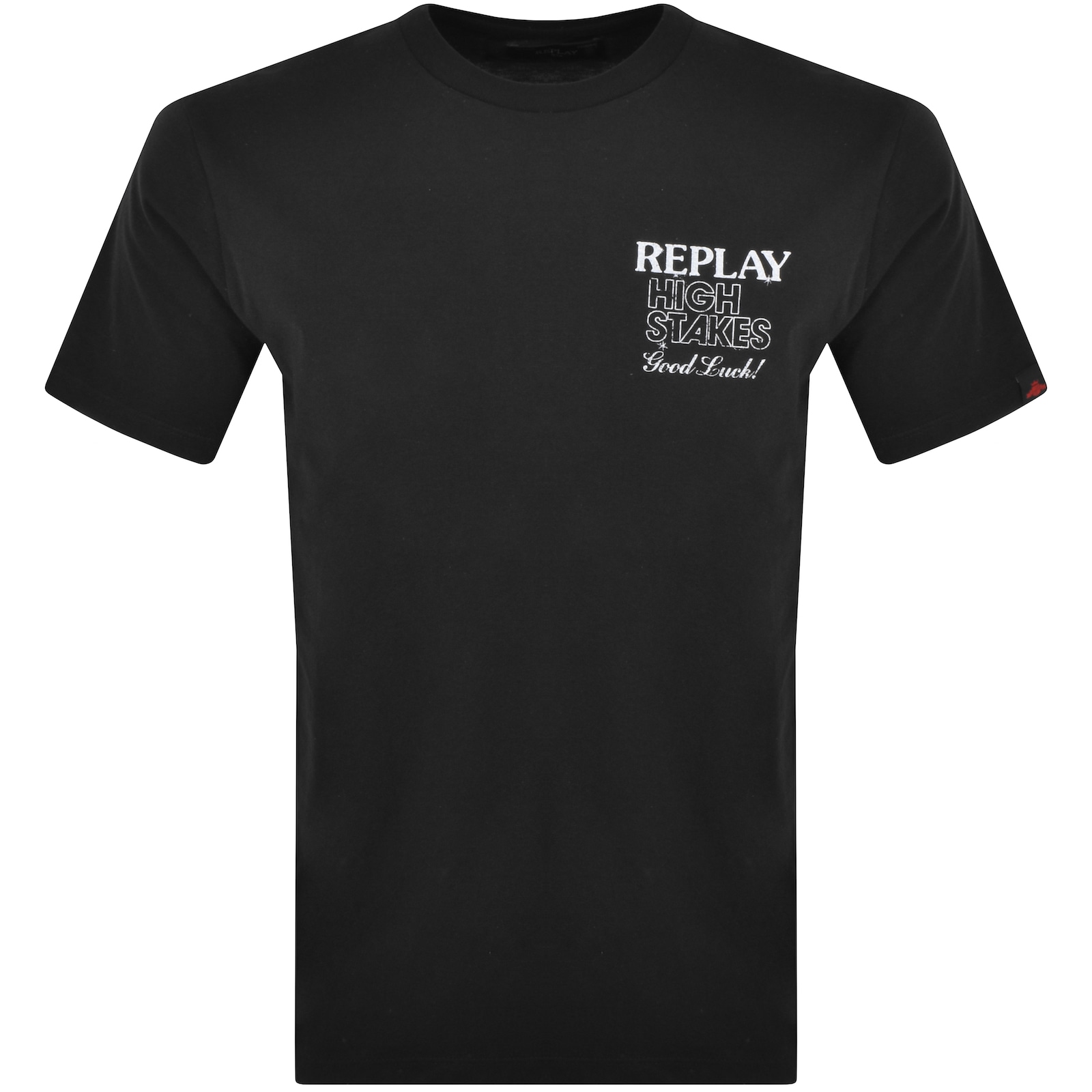 Shop Replay Logo T Shirt Black