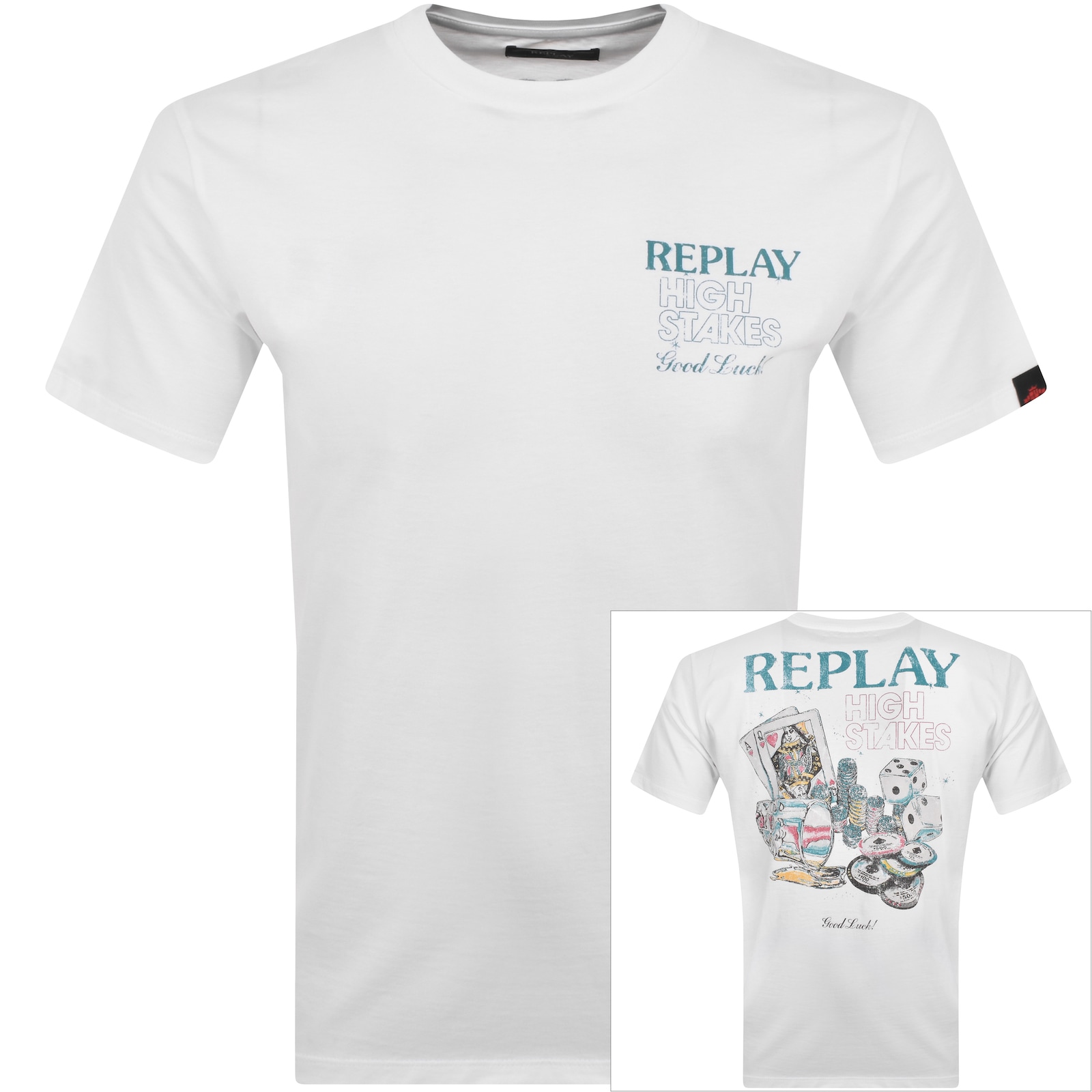 Shop Replay Logo T Shirt White