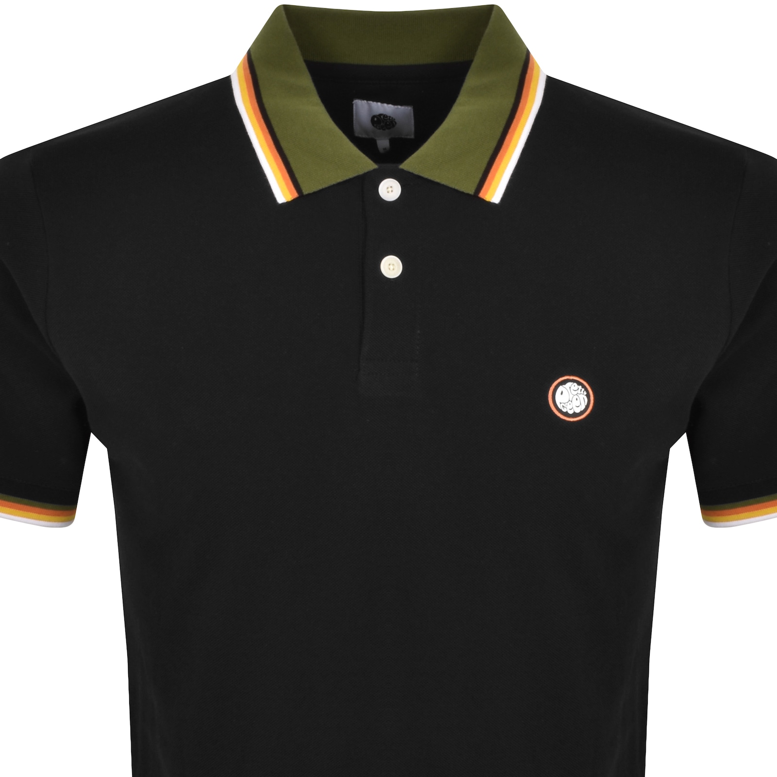 Shop Pretty Green Pennington Collar Polo T Shirt Black