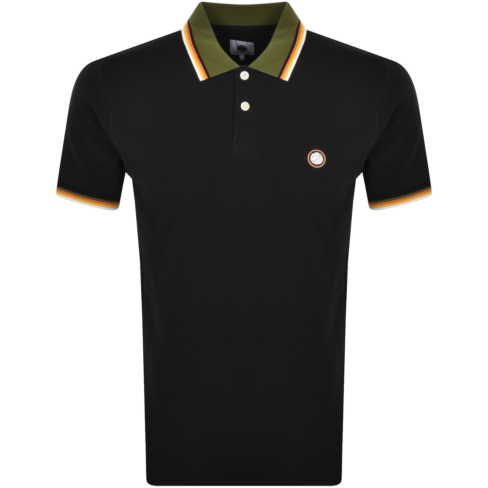 Shop Pretty Green Pennington Collar Polo T Shirt Black