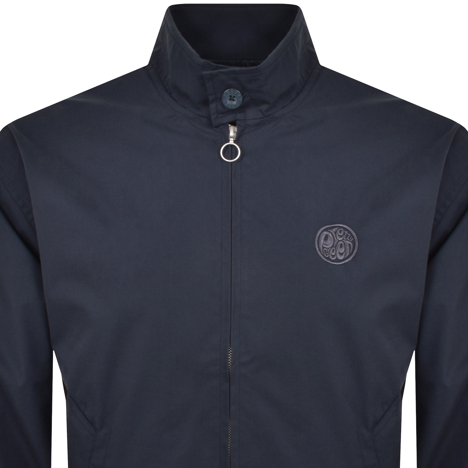 Shop Pretty Green Walker Harrington Jacket Navy