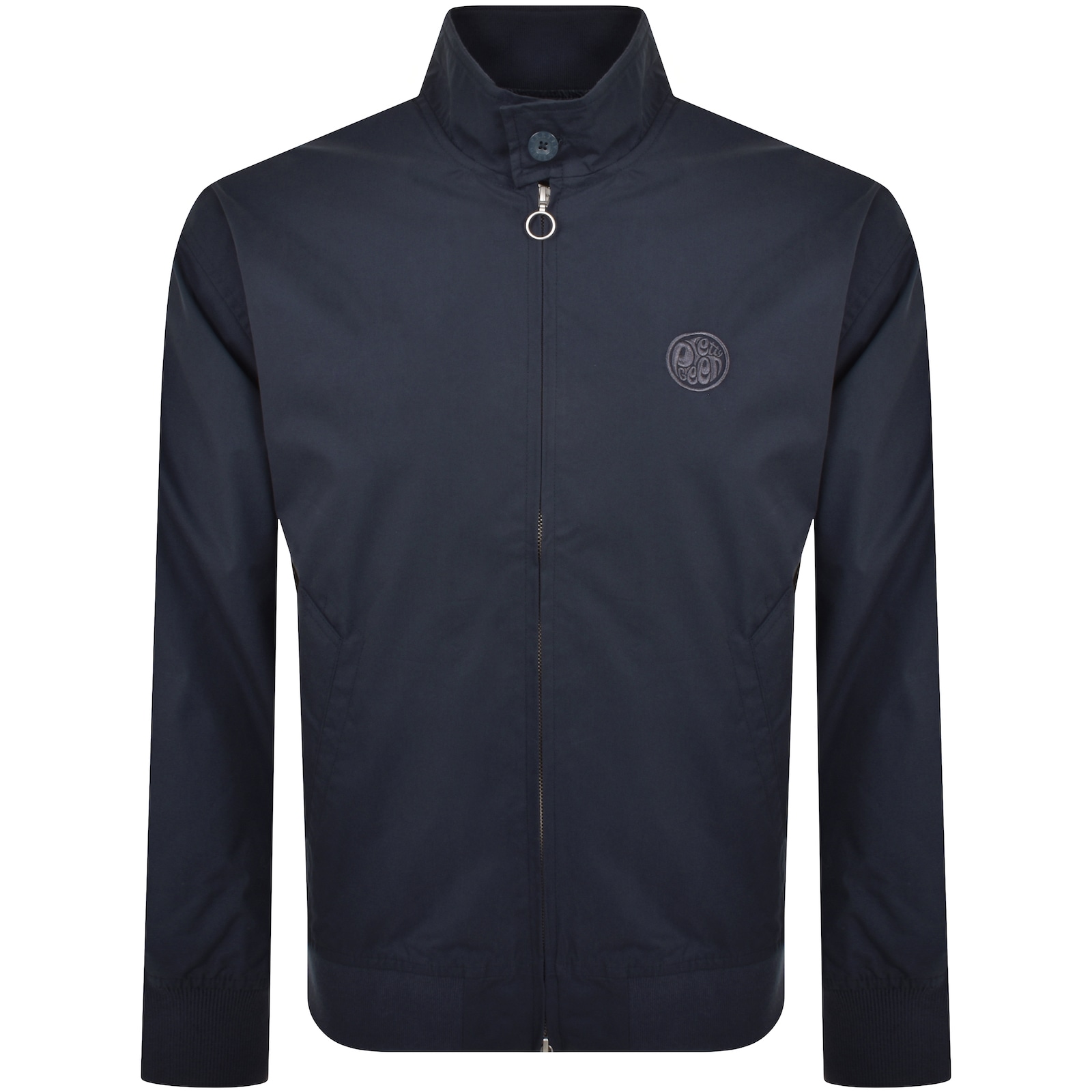 Shop Pretty Green Walker Harrington Jacket Navy