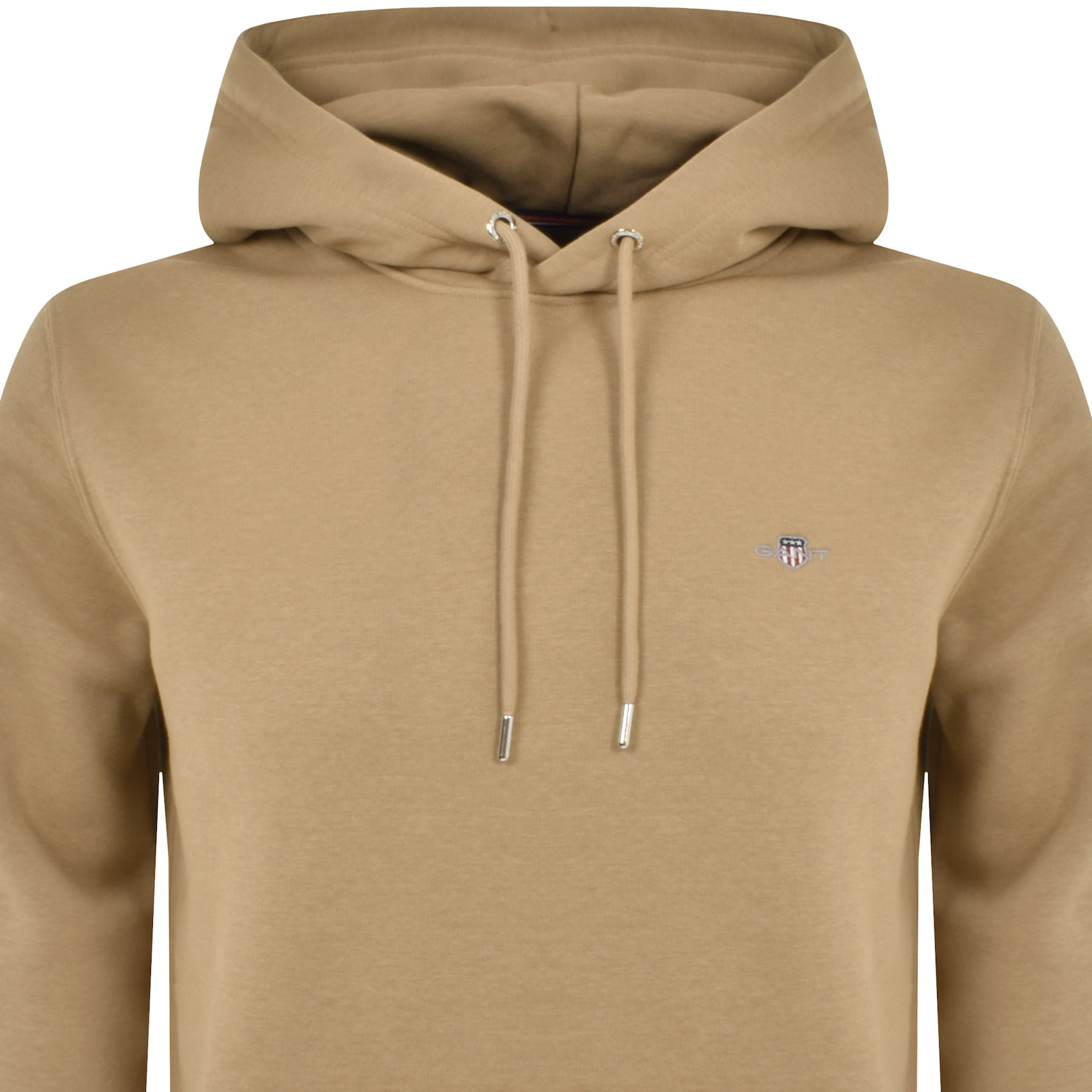 Shop Gant Regular Shield Hoodie Khaki